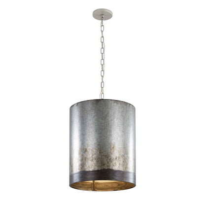 3 light 16 inch ombre galvanized pendant