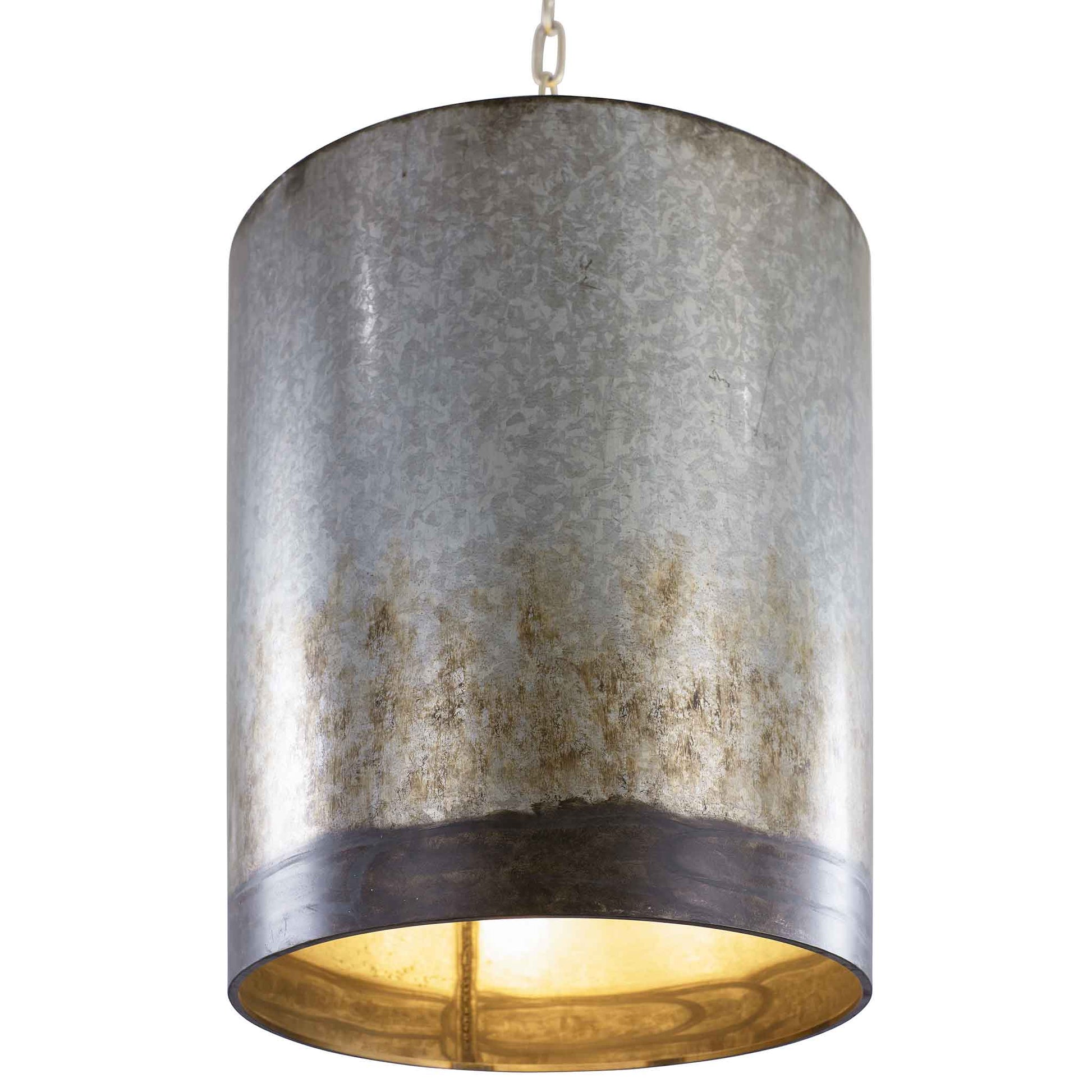 3 light 16 inch ombre galvanized pendant