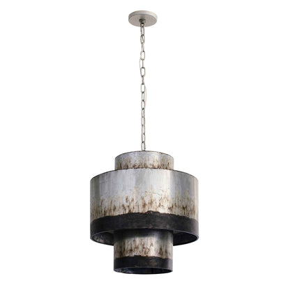 4 light 18 inch ombre galvanized pendant