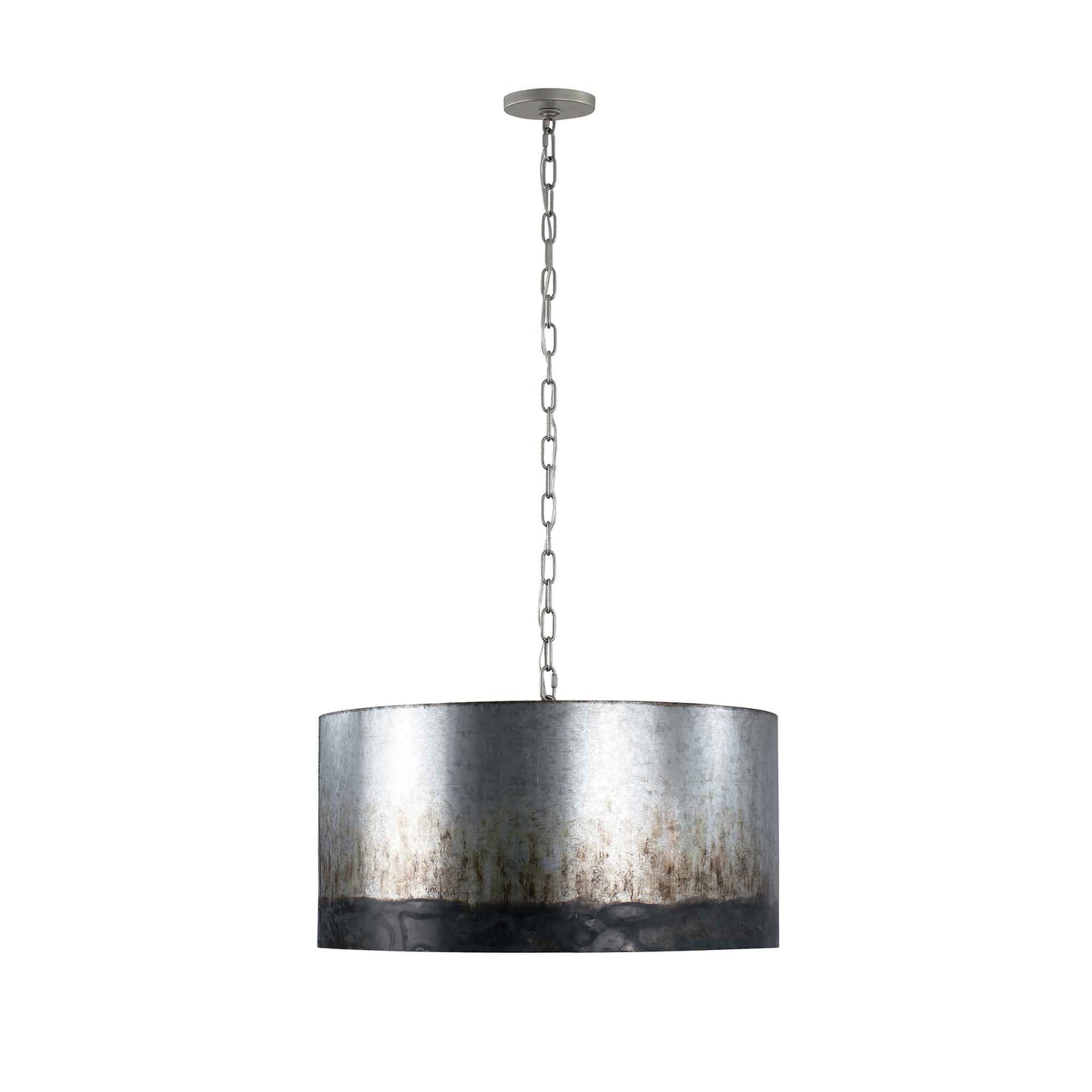 4 light 24 inch ombre galvanized pendant