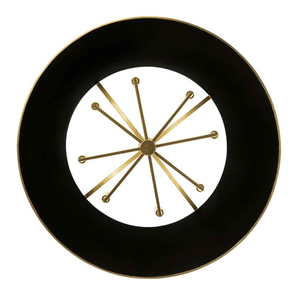 8 light 32 inch black and gold pendant