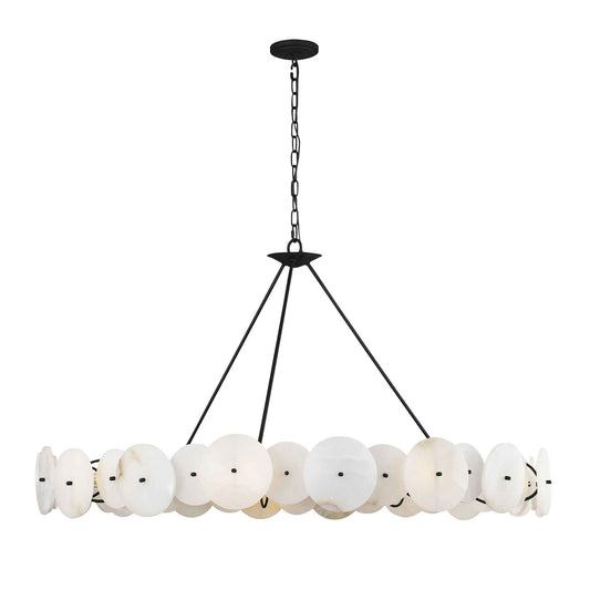 9 light 48 inch matte black chandelier