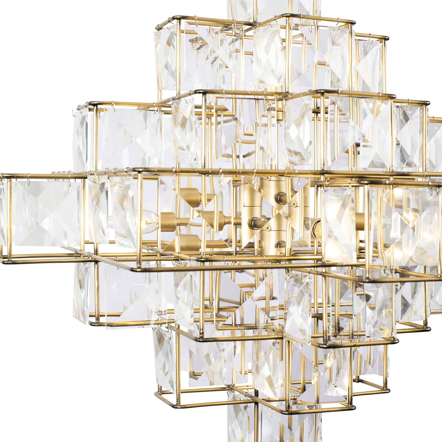 6 light 26 inch calypso gold chandelier