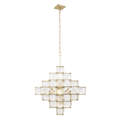 6 light 26 inch calypso gold chandelier