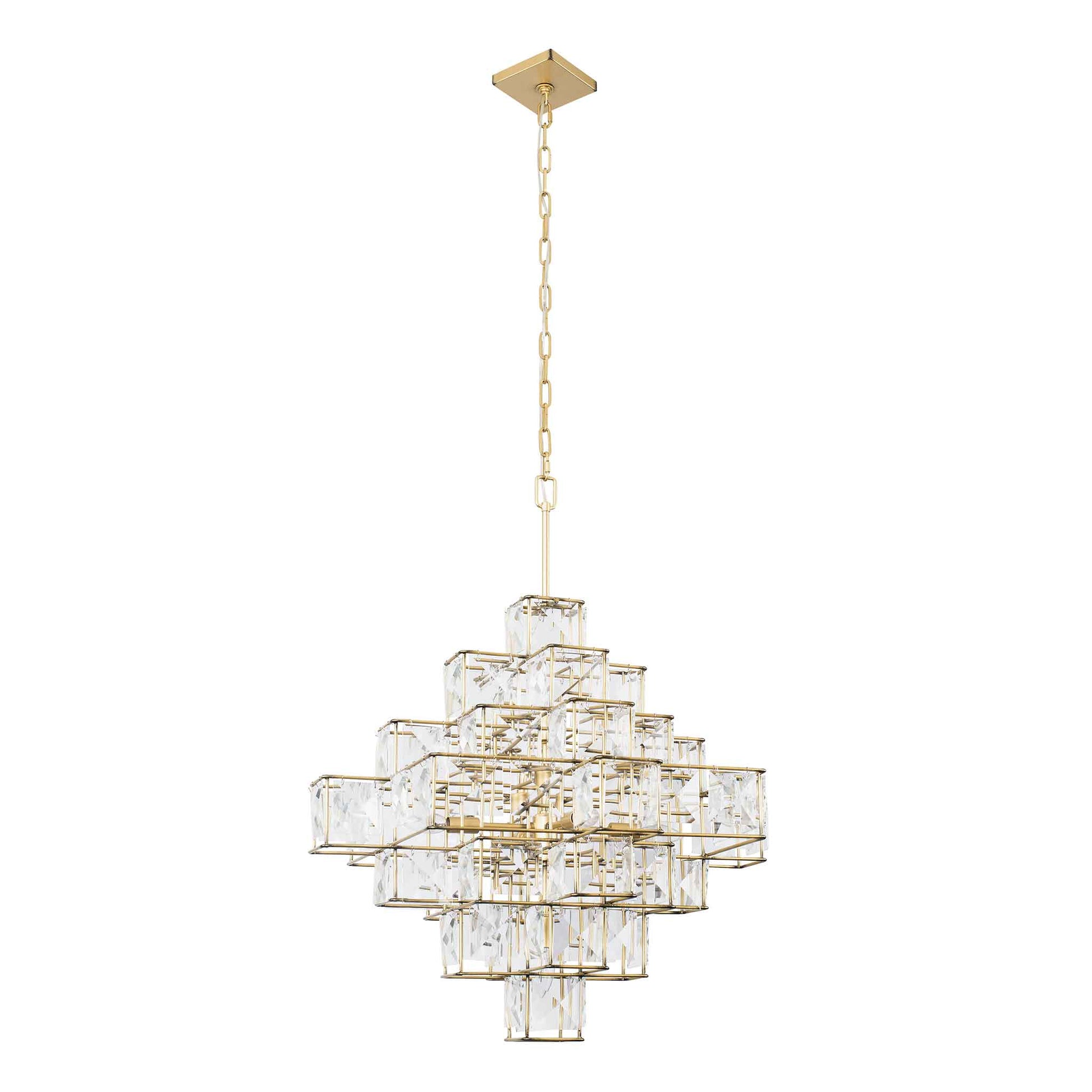 6 light 26 inch calypso gold chandelier