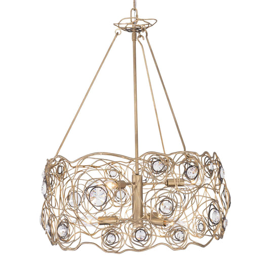 6 light 24 inch havana gold ombre chandelier