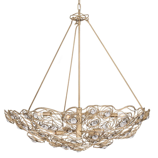 8 light 32 inch havana gold ombre pendant