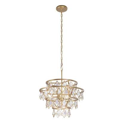 4 light 22 inch french gold chandelier