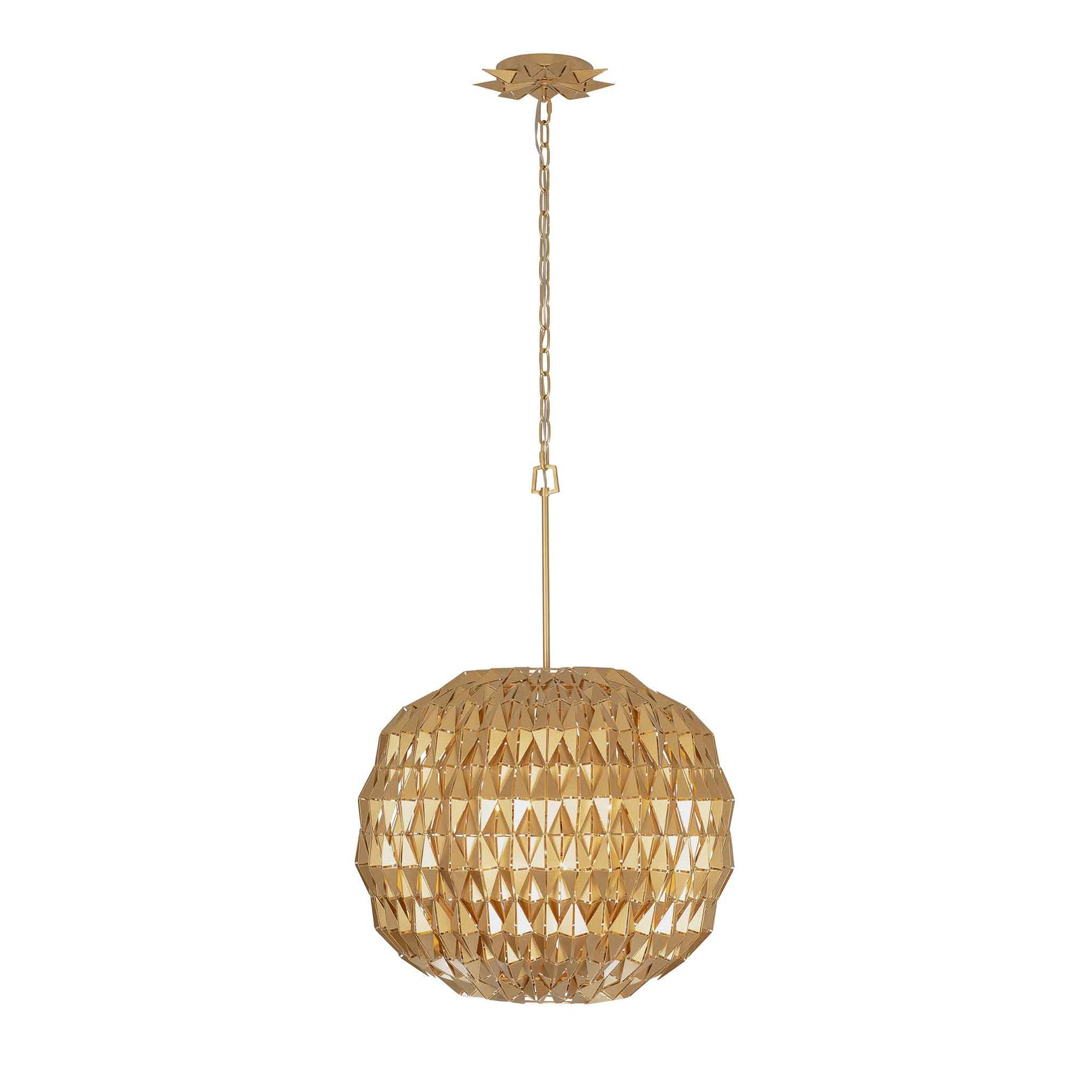 6 light 24 inch french gold pendant