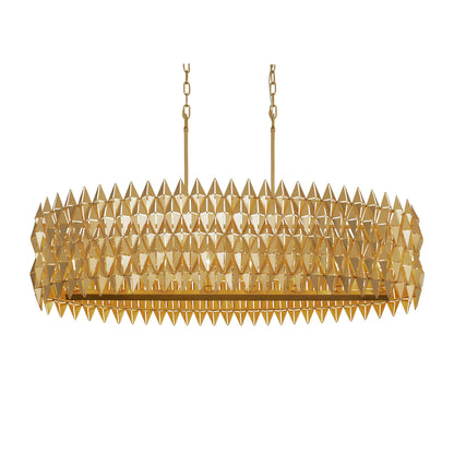 8 light 48 inch french gold pendant