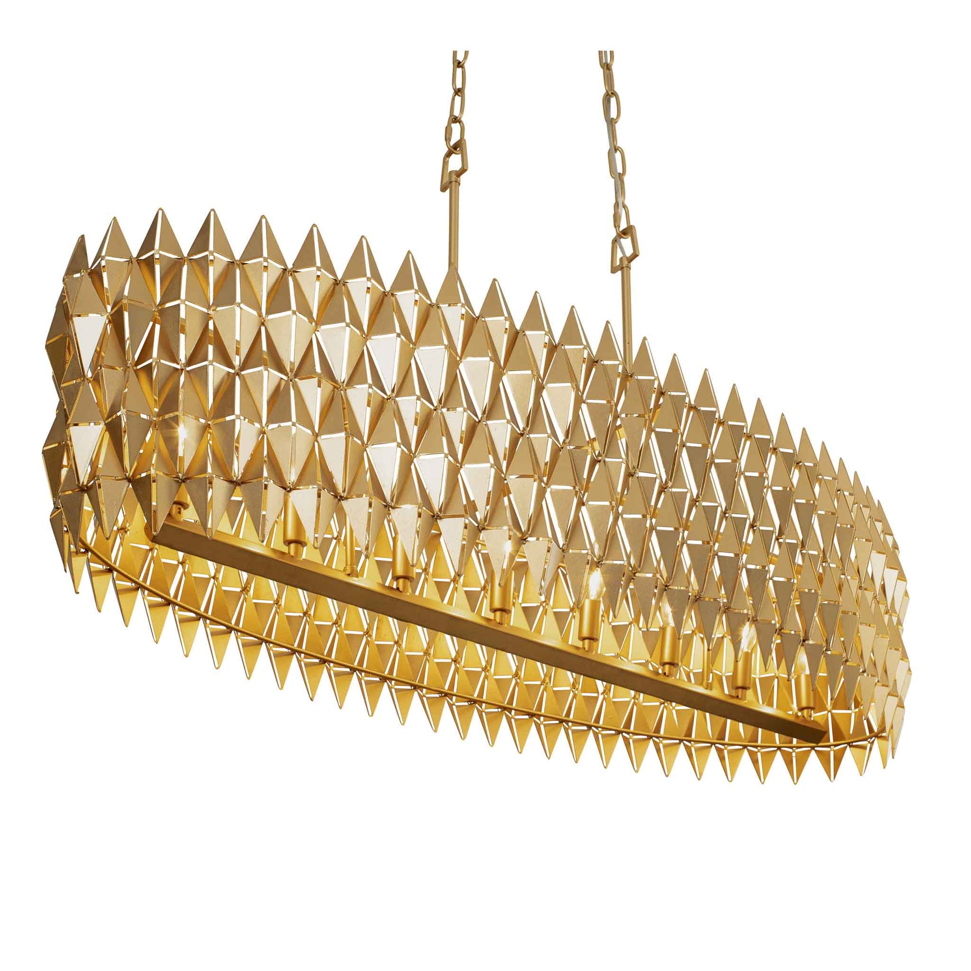 8 light 48 inch french gold pendant