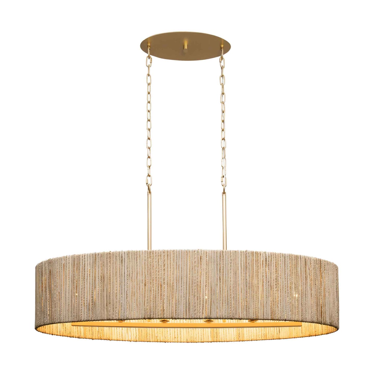 6 light 48 inch french gold pendant