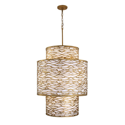 16 light 32 inch 3 tier havana gold pendant