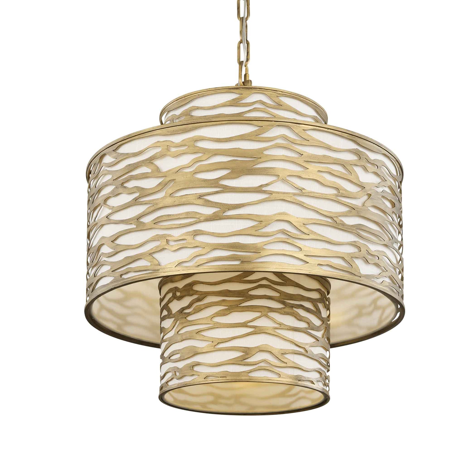 4 light 19 inch 3 tier havana gold pendant