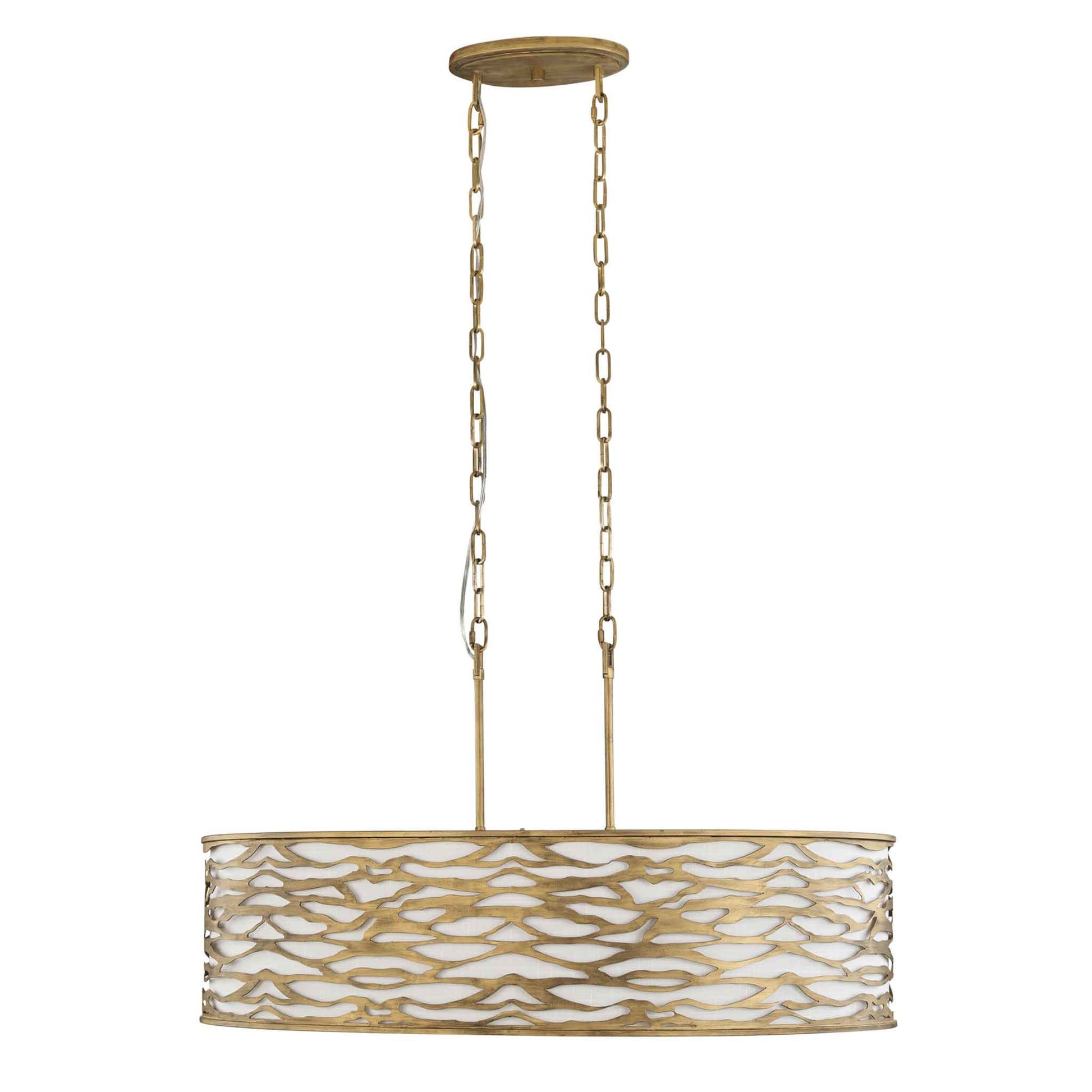 6 light 36 inch havana gold pendant