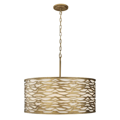 6 light 30 inch havana gold pendant