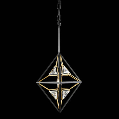 1 light 10 inch black and gold pendant