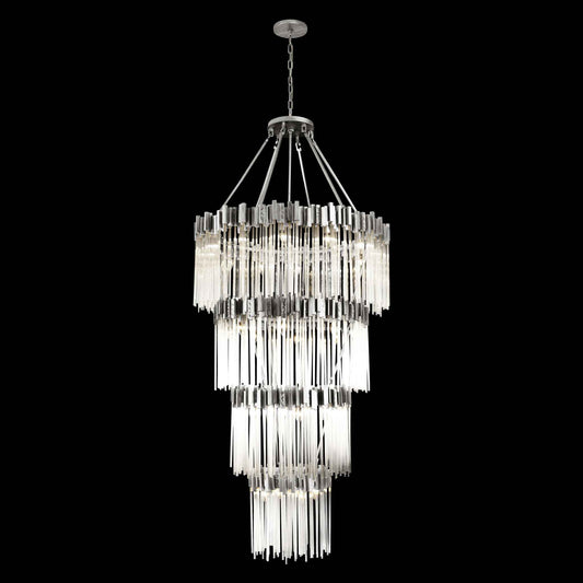 30 light 40 inch 4 tier rainy night chandelier