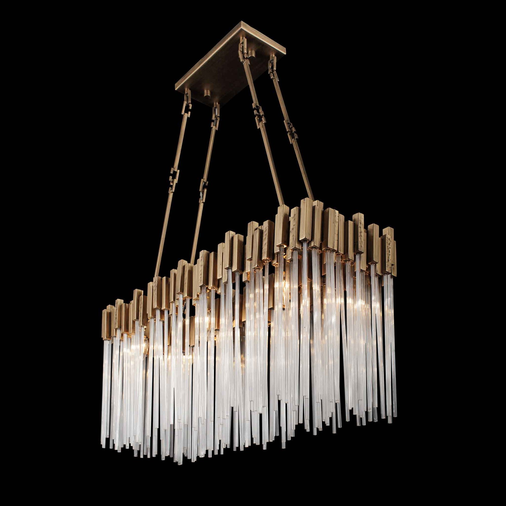 6 light 36 inch havana gold pendant