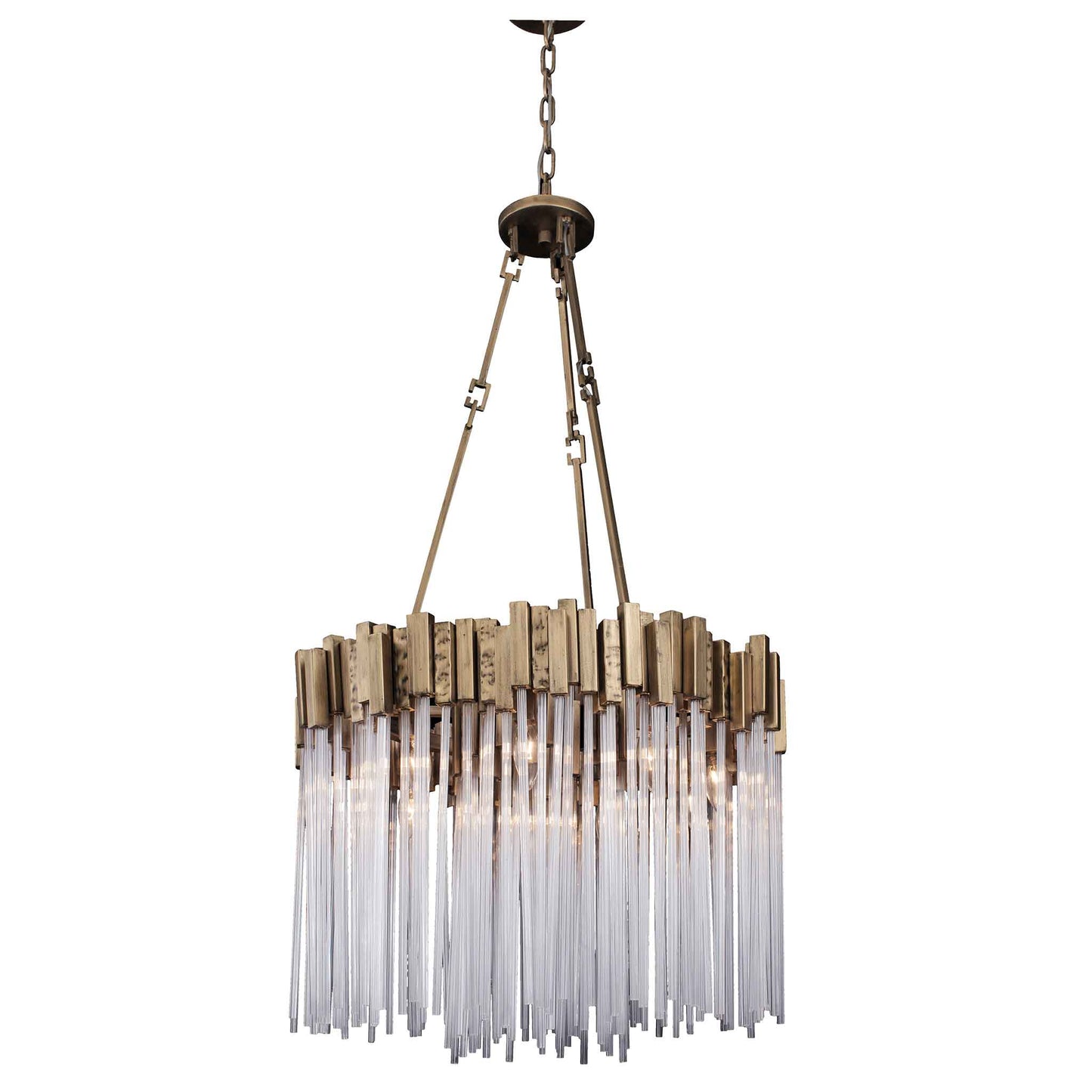 9 light 25 inch havana gold pendant