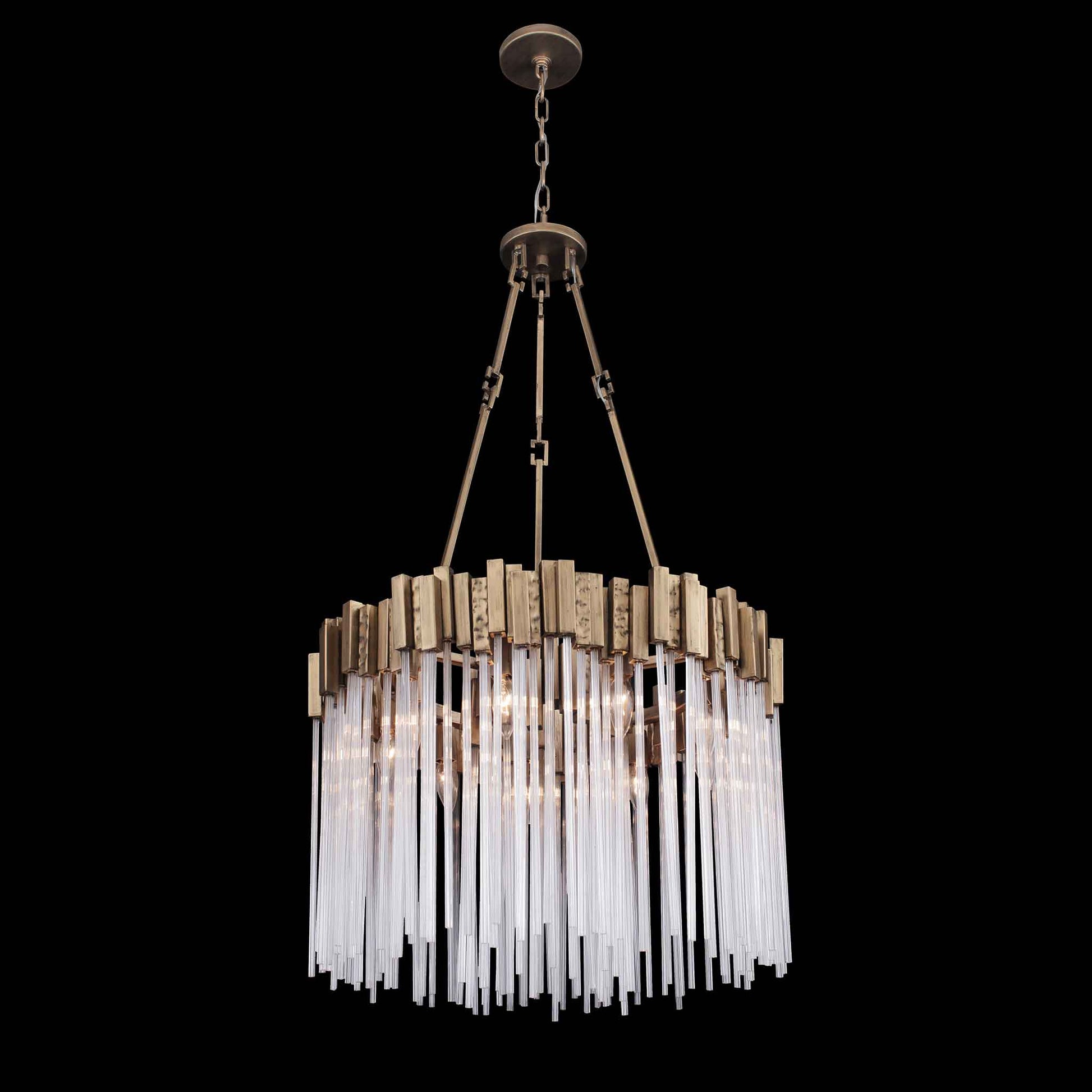 9 light 25 inch havana gold pendant