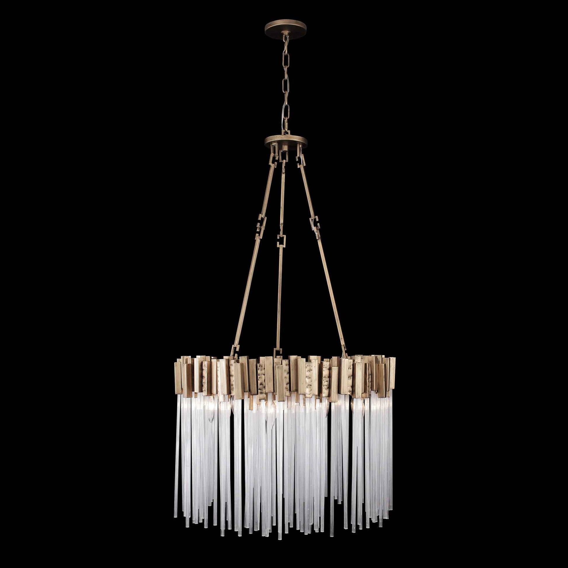 9 light 25 inch havana gold pendant