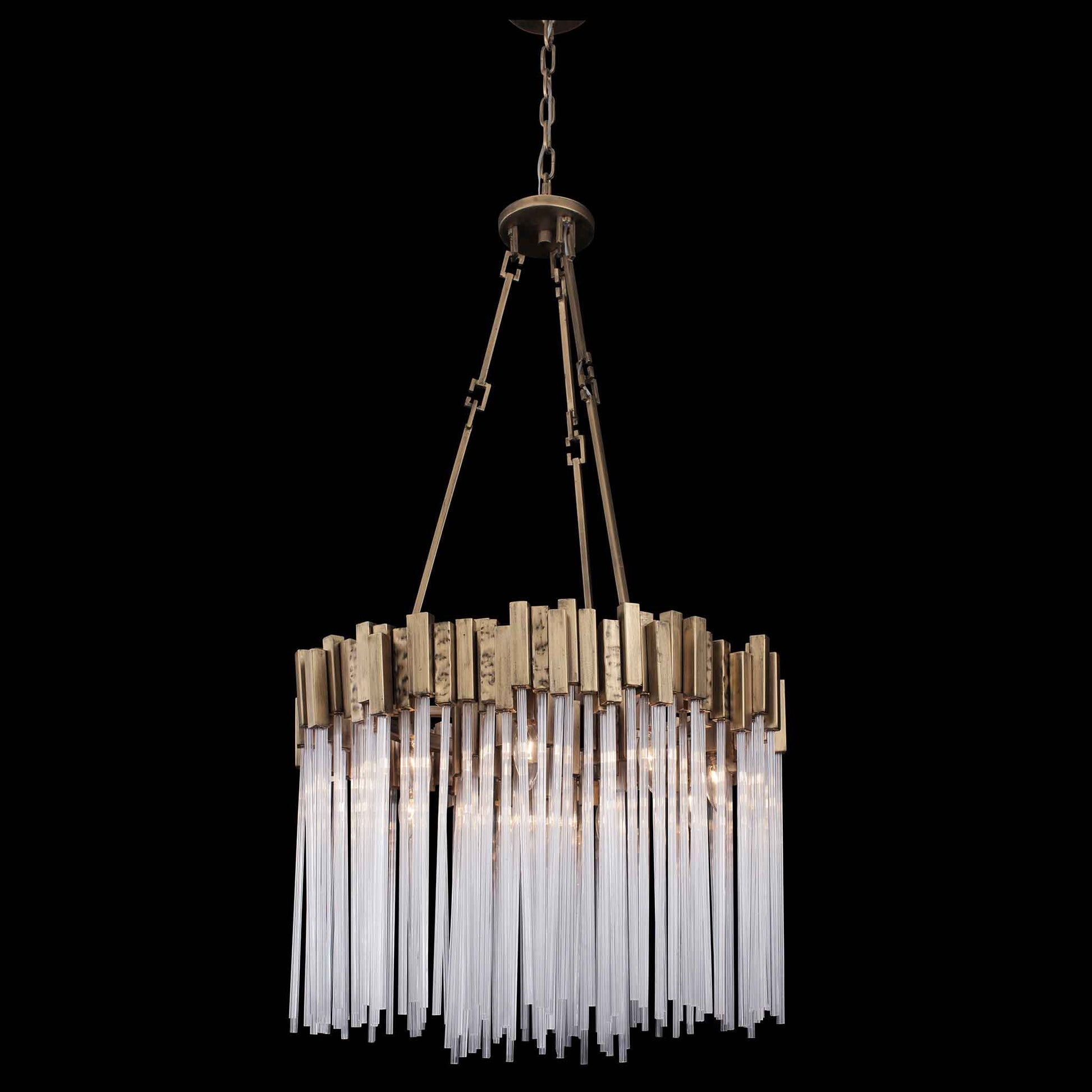 9 light 25 inch havana gold pendant