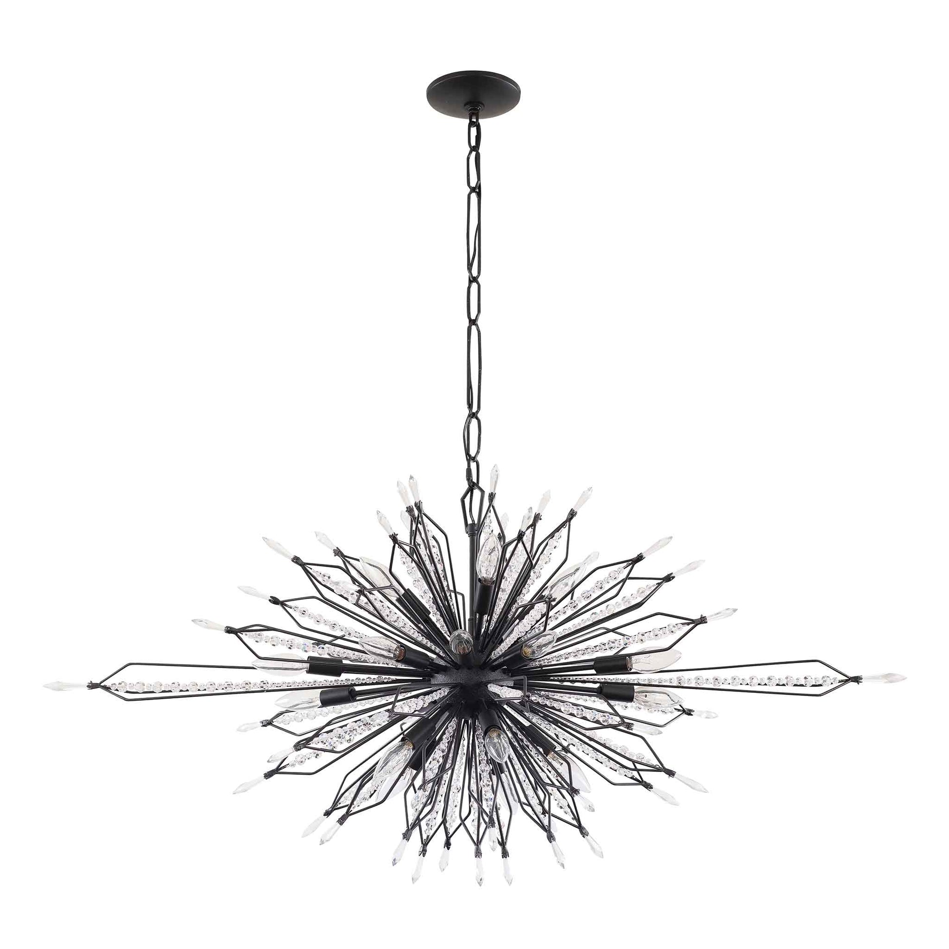 20 light 48 inch carbon pendant