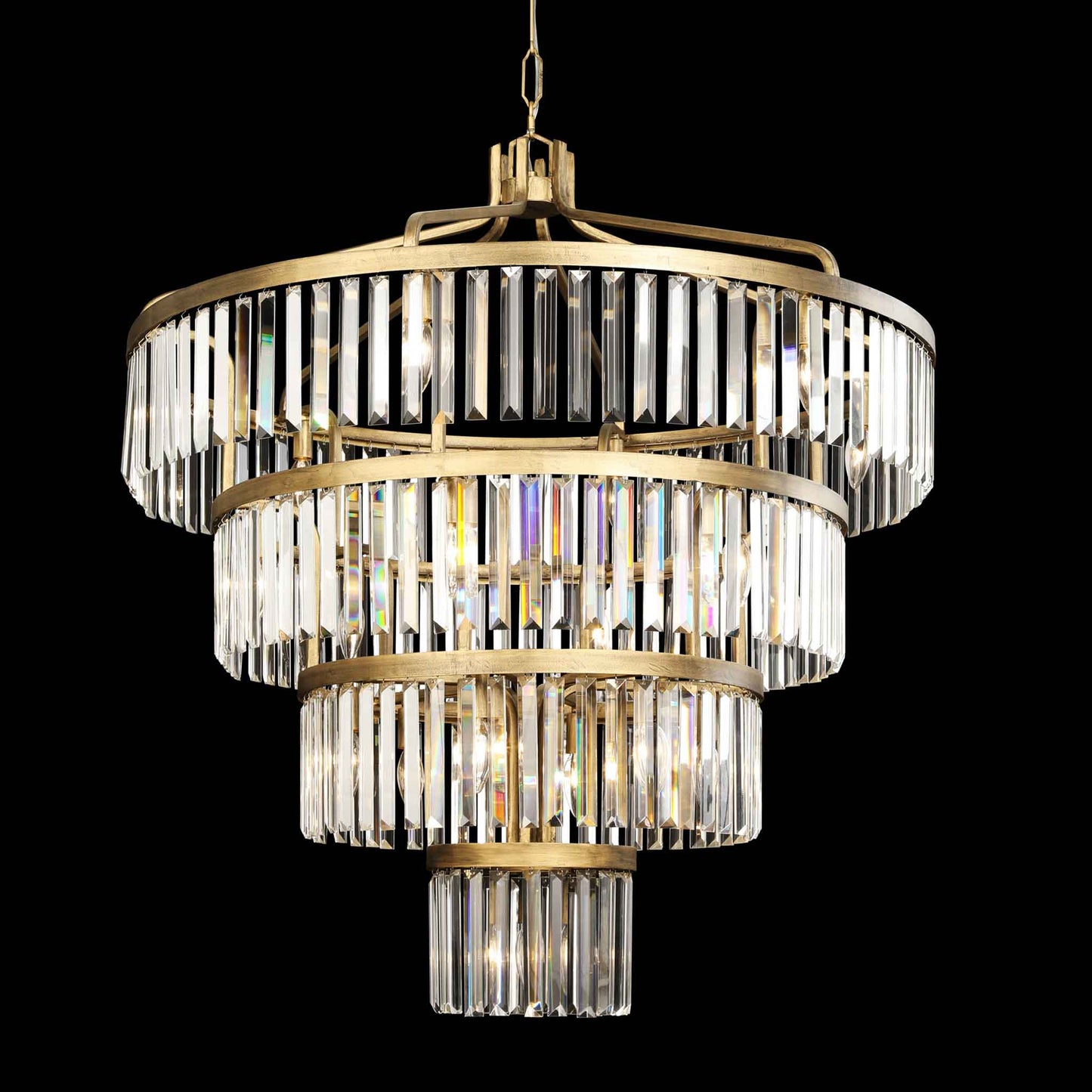 19 light 36 inch 4 tier havana gold pendant