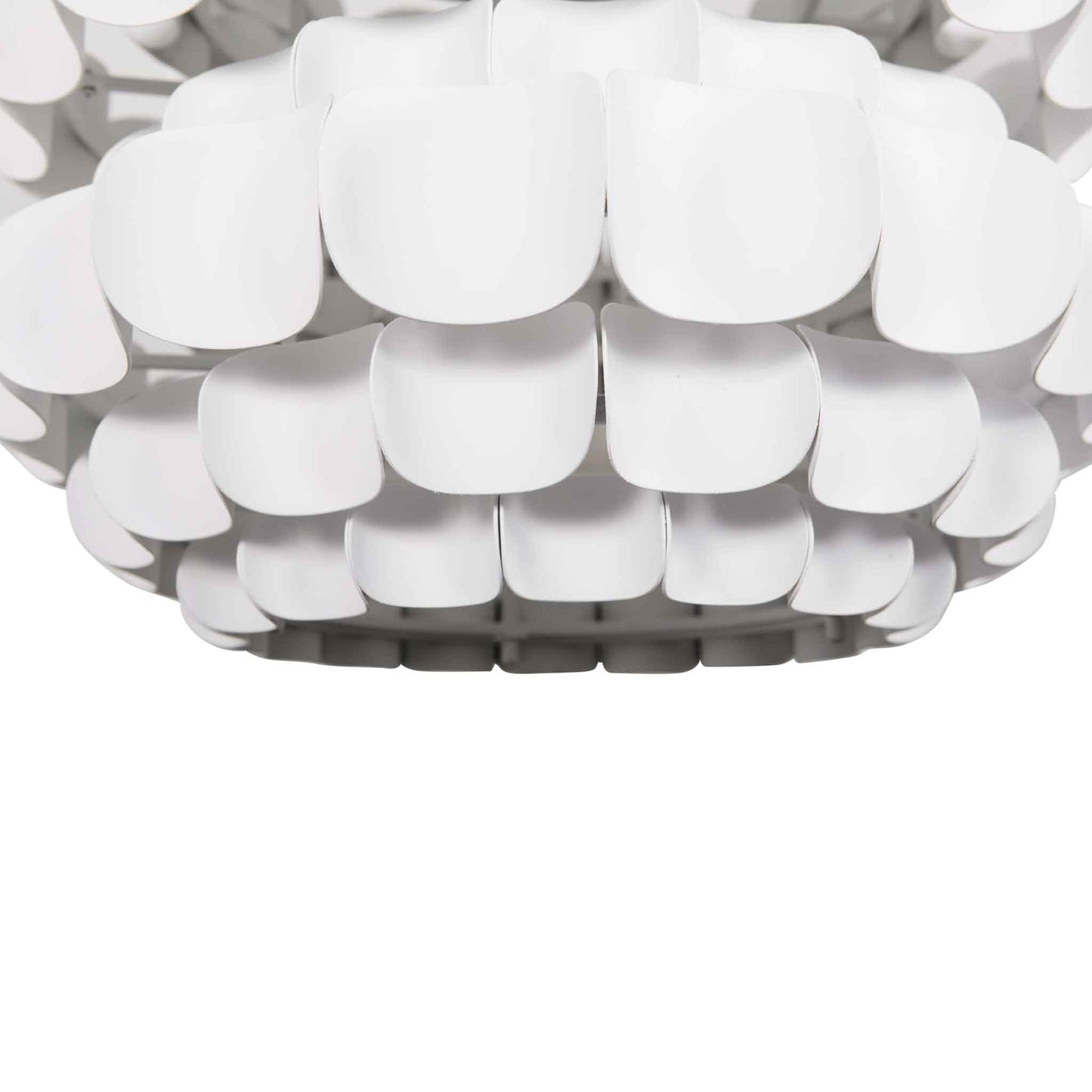 6 light 20 inch matte white pendant