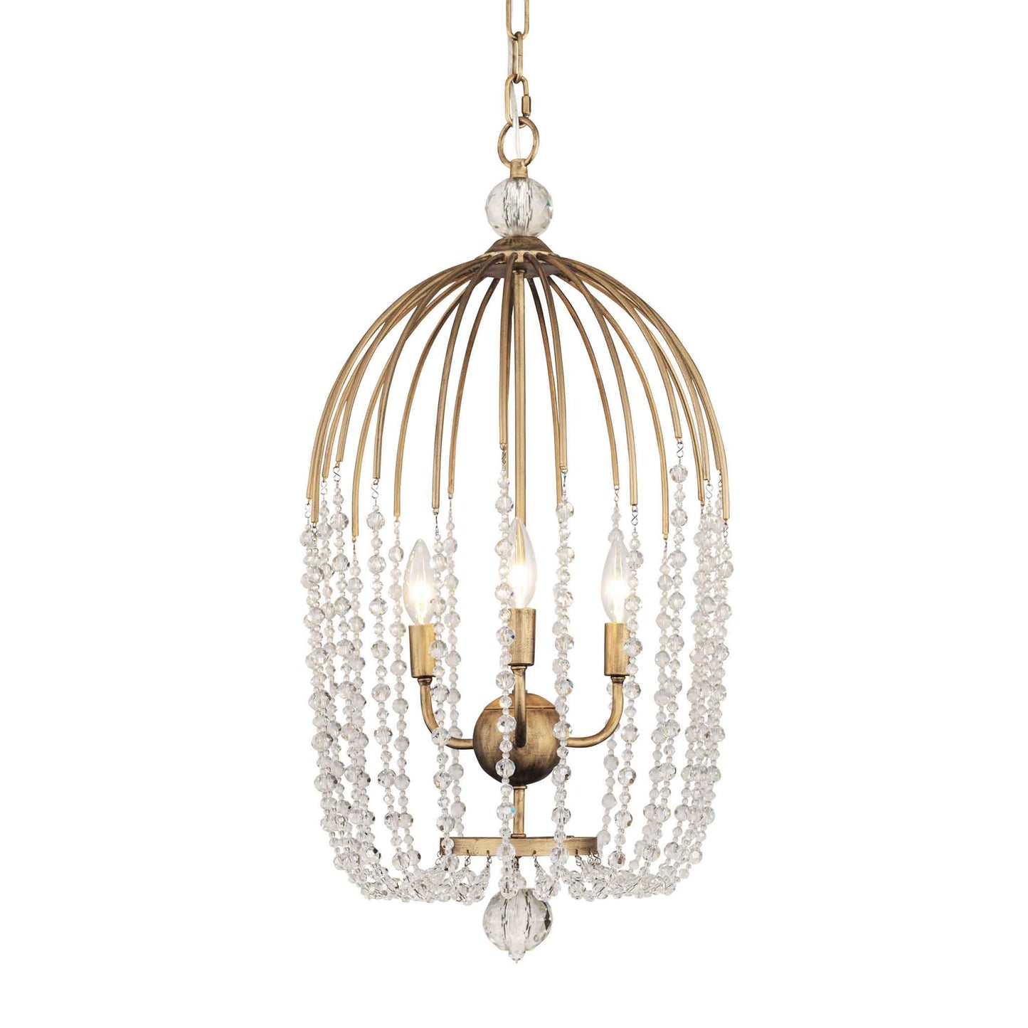 3 light 14 inch havana gold pendant