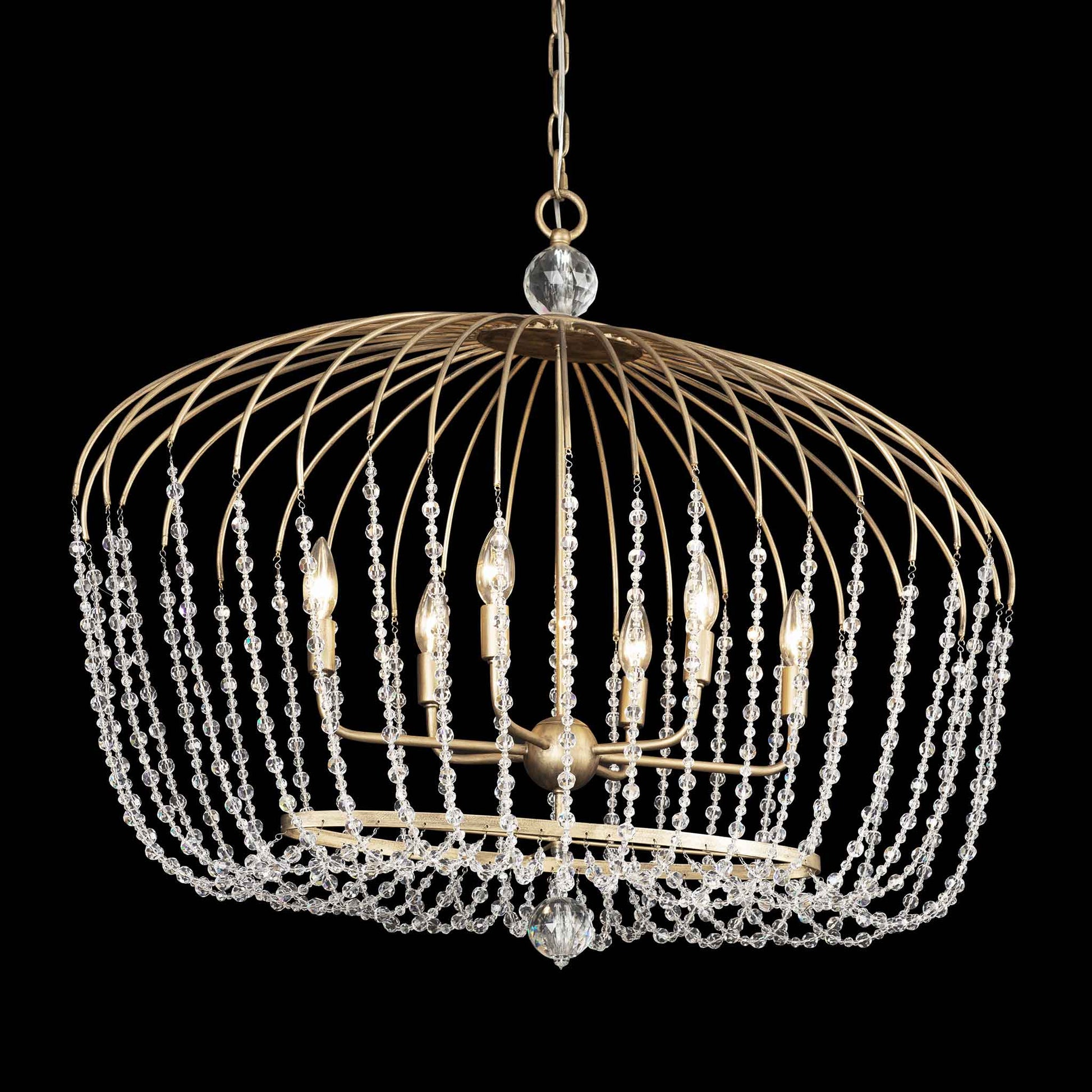 6 light 36 inch havana gold pendant