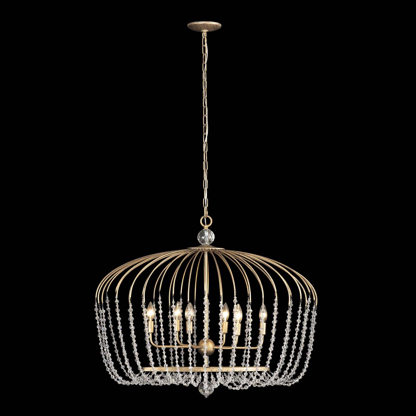 6 light 36 inch havana gold pendant