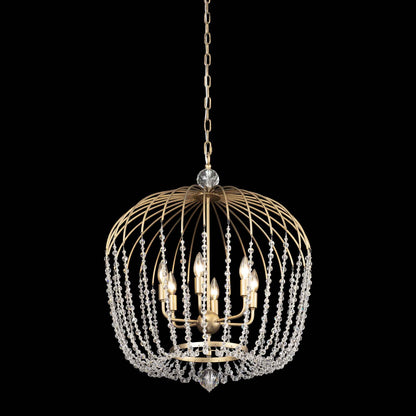 6 light 24 inch havana gold pendant