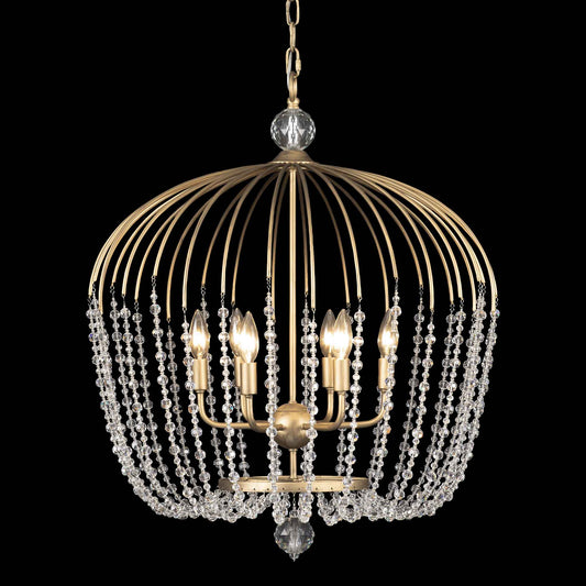 6 light 24 inch havana gold pendant