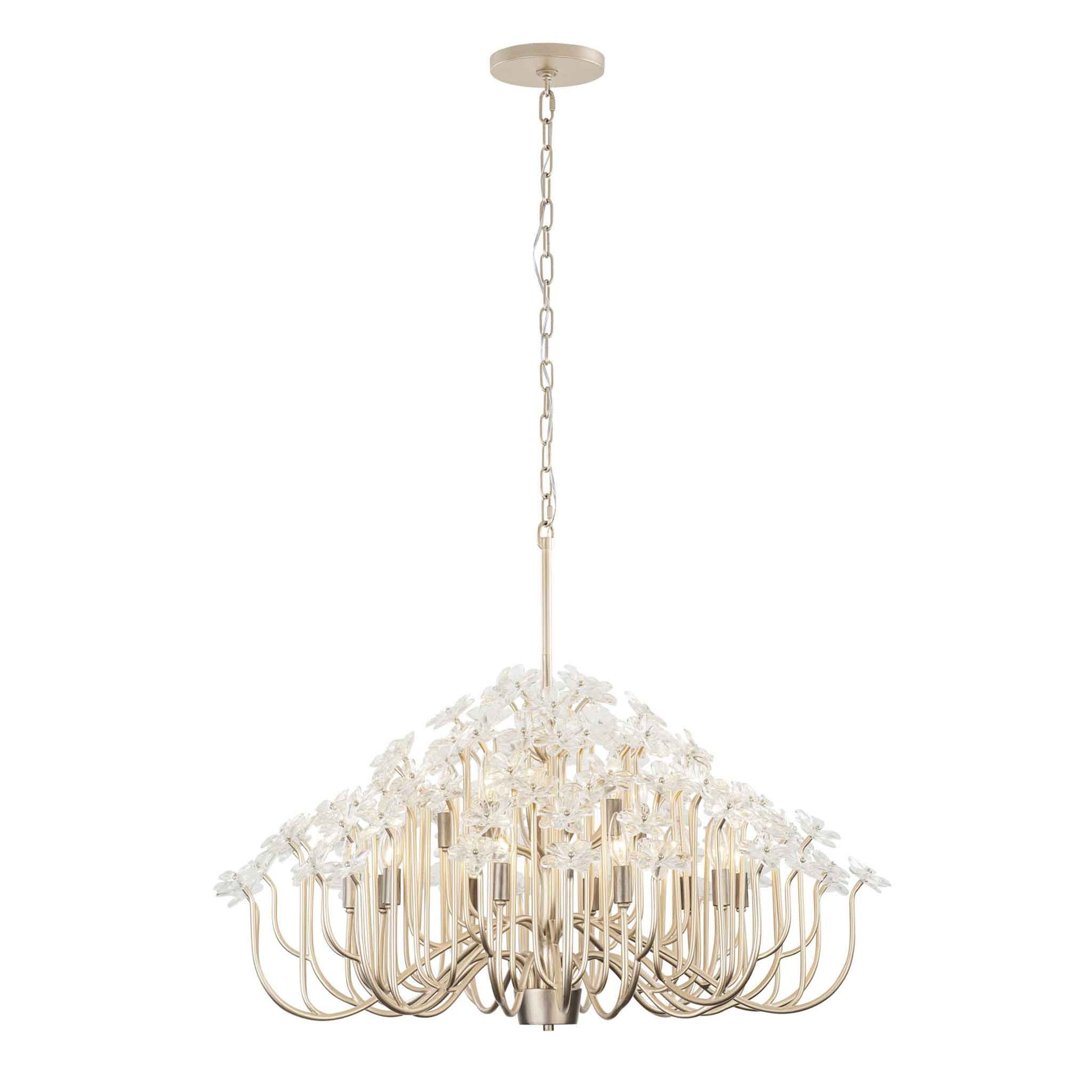 15 light 40 inch gold dust and artifact chandelier