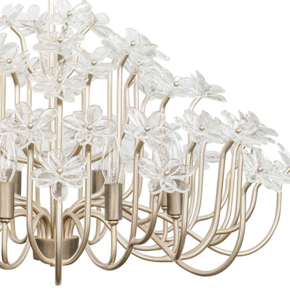 8 light 32 inch gold dust and artifact chandelier